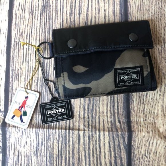 Porter-Yoshida & Co Man's Camo Tri-Fold Wallet NWT